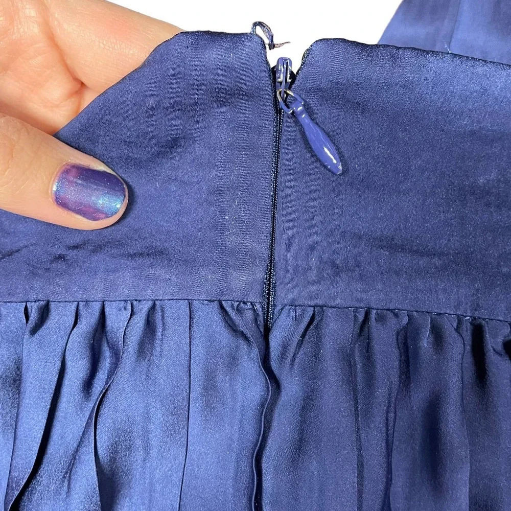 Reiss Cody Skirt Blue Tiered Size US 2‎ - Picture 4 of 8